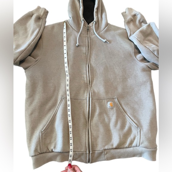 Carhartt Sherpa Lined Zip Front Hooded Sweatshirt 100072 *DISCONTINUED STYLE* - Picture 7 of 12